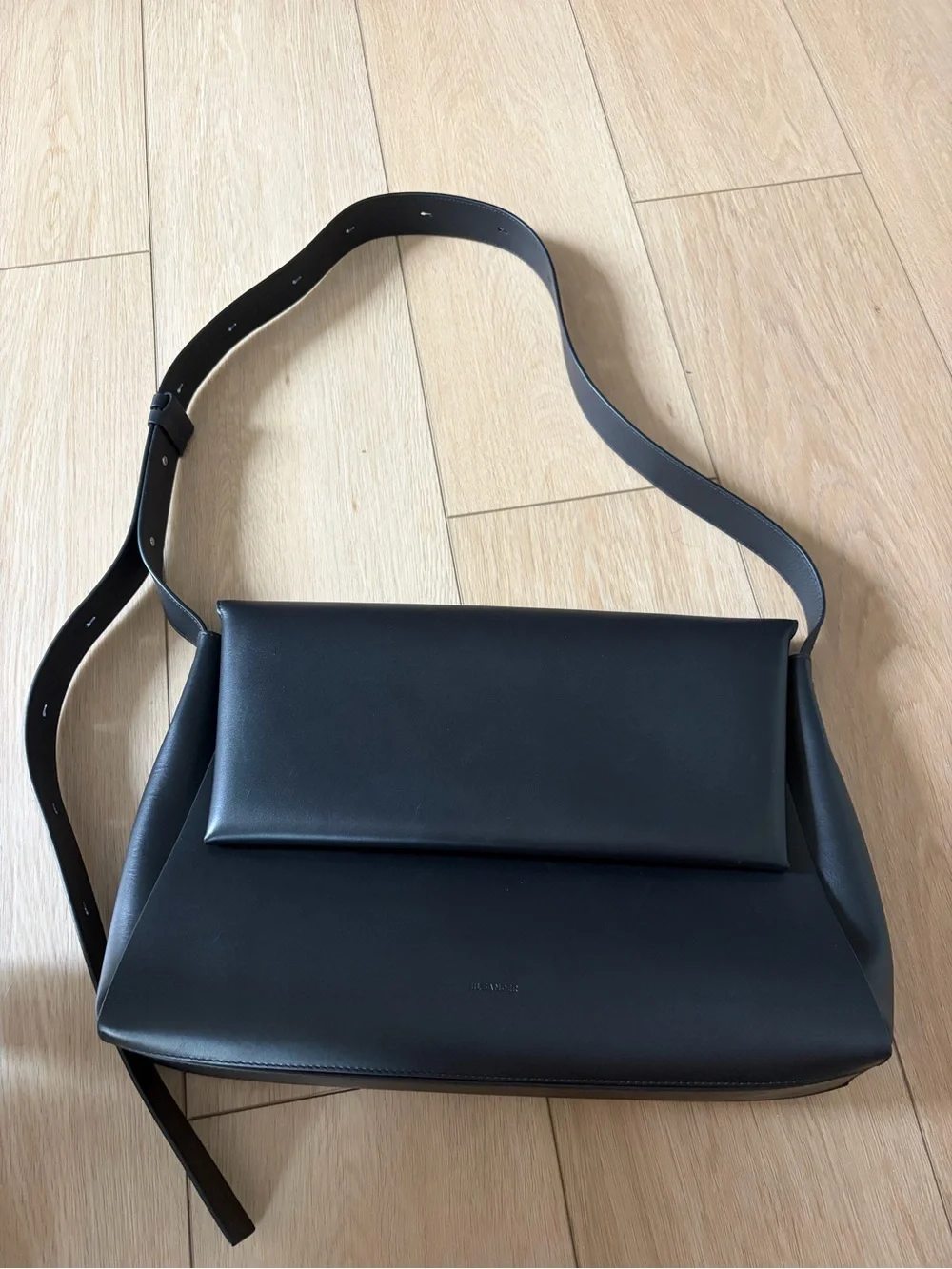 Jil Sander Black Envelope Messenger Bag, medium